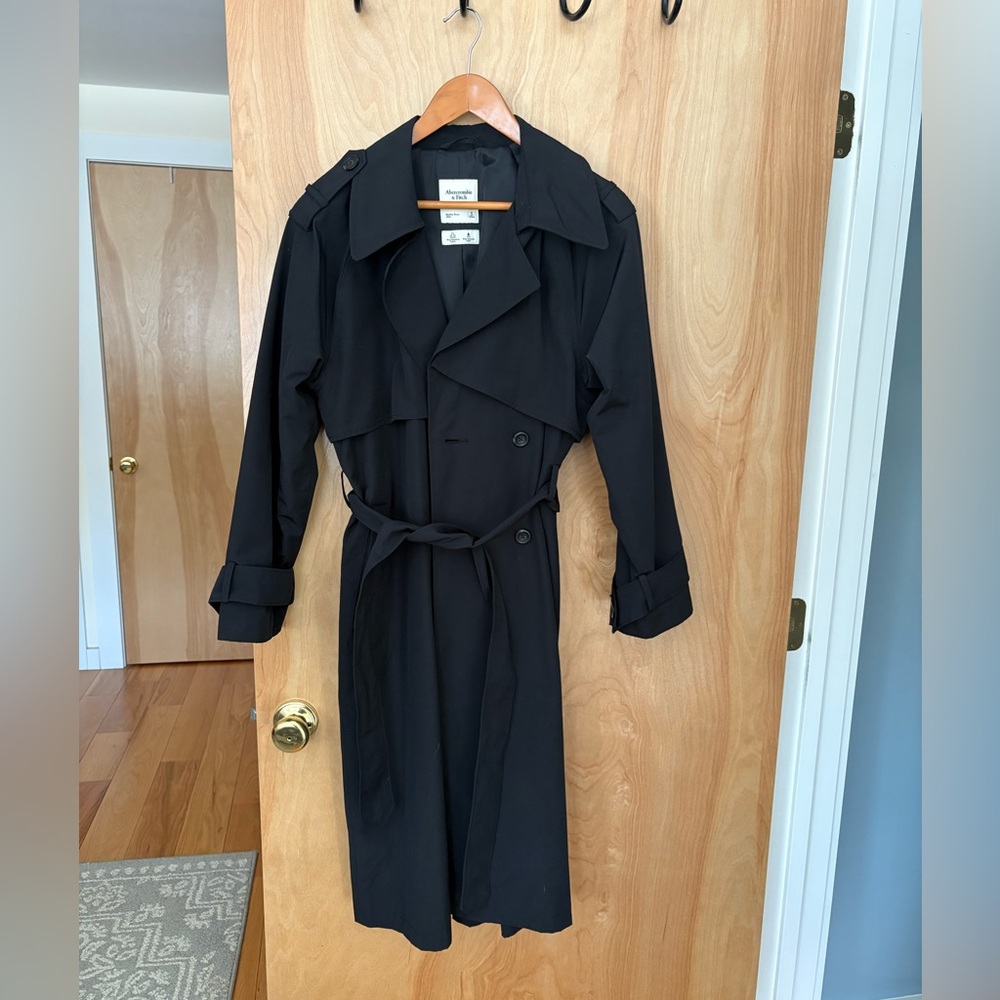 Abercrombie & Fitch Black Trench Coat